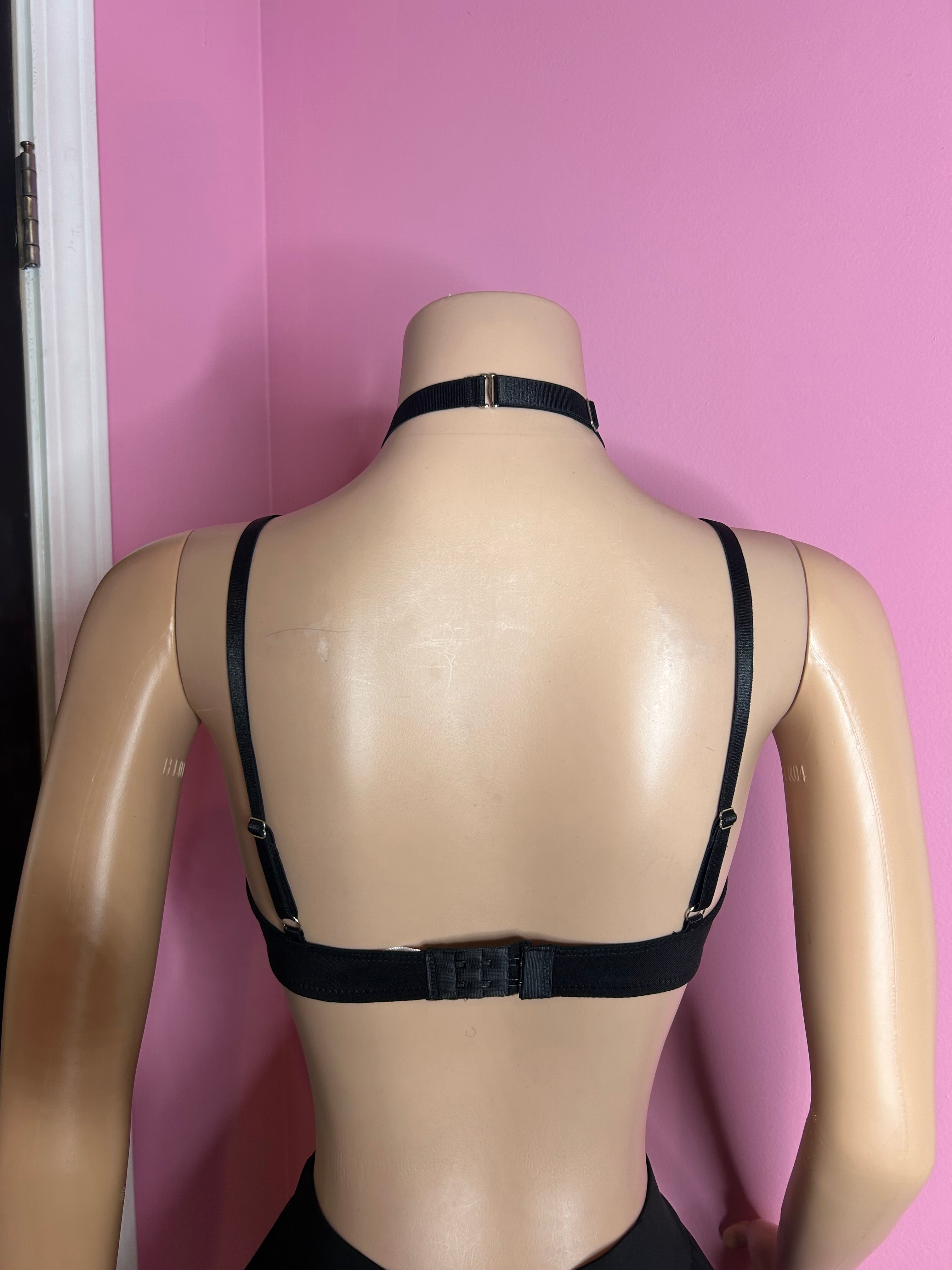 Strappy Lace-Up Bra Top - Black
