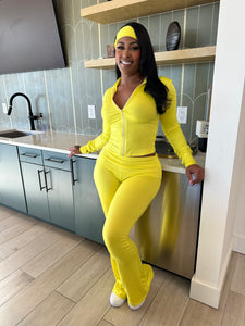 In Transit Set w/ Headband- Yellow