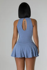 No Small Talk Mini Dress- Denim