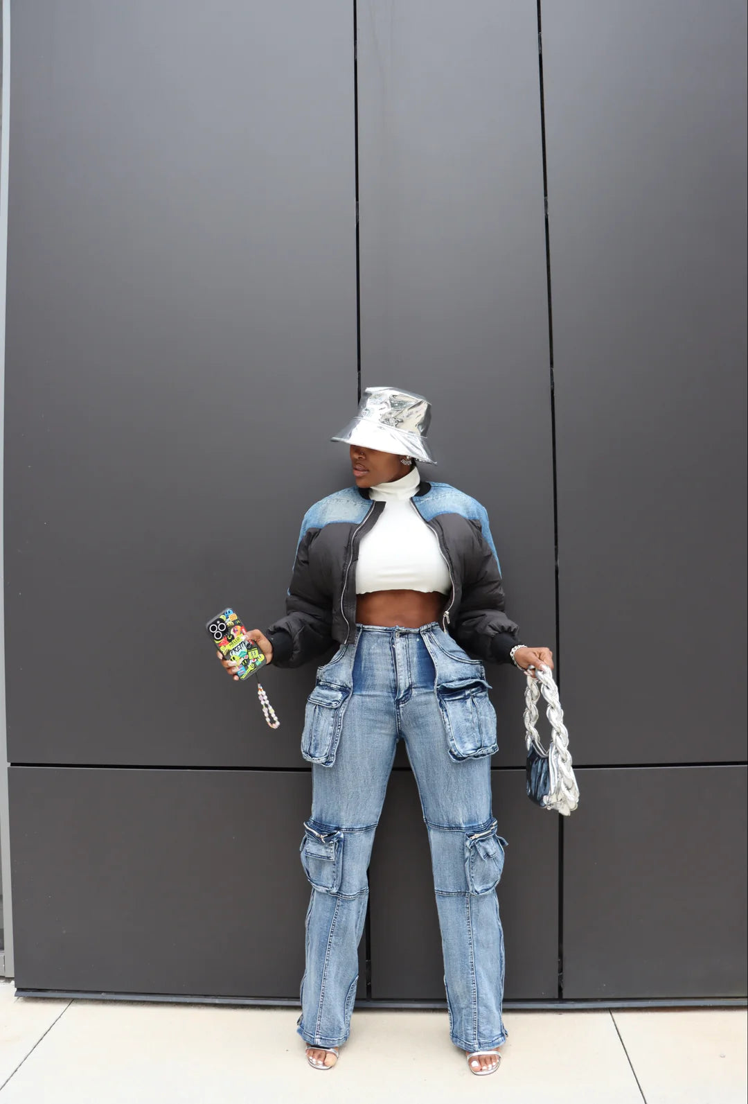 *Pre-Order* Indigo Cargo Jeans