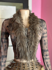 (Pre-Order 12-15 days then ship) Raw ASF Fur Pin Top(Top Only)