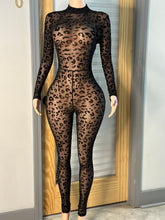 Lose Control Leopard Print Jumpsuit- Black