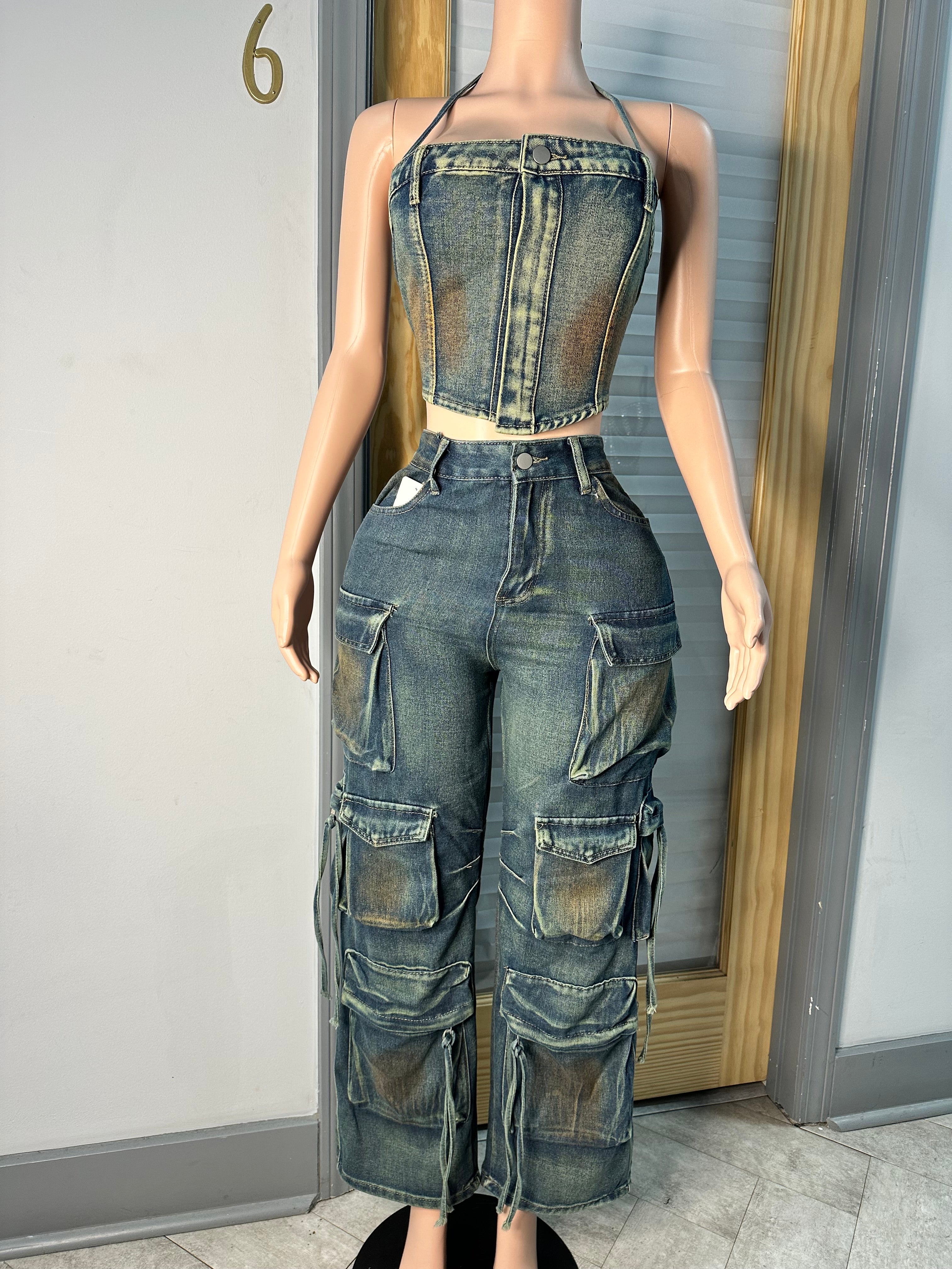 Focus On Me Cargo Pant Set