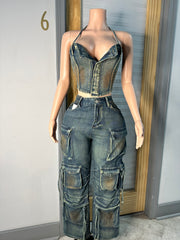 Focus On Me Cargo Pant Set