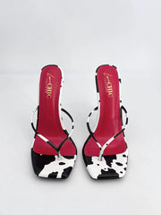 Moo La La Heel- Cow Print