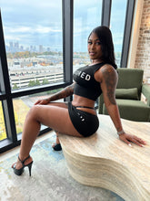 Censored Mini Skirt Set- Black