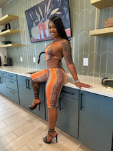 Venom Vision Halter Capri Set – Orange Python