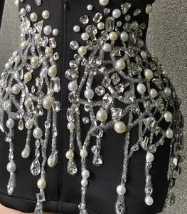 Glam Pearl Blazer Dress