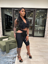 Bad Intentions Fur Capri Set – Black