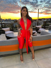 Sultry Scarlet Capri Jumpsuit- Red