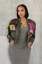 Camo Patchwork Bomber Jacket