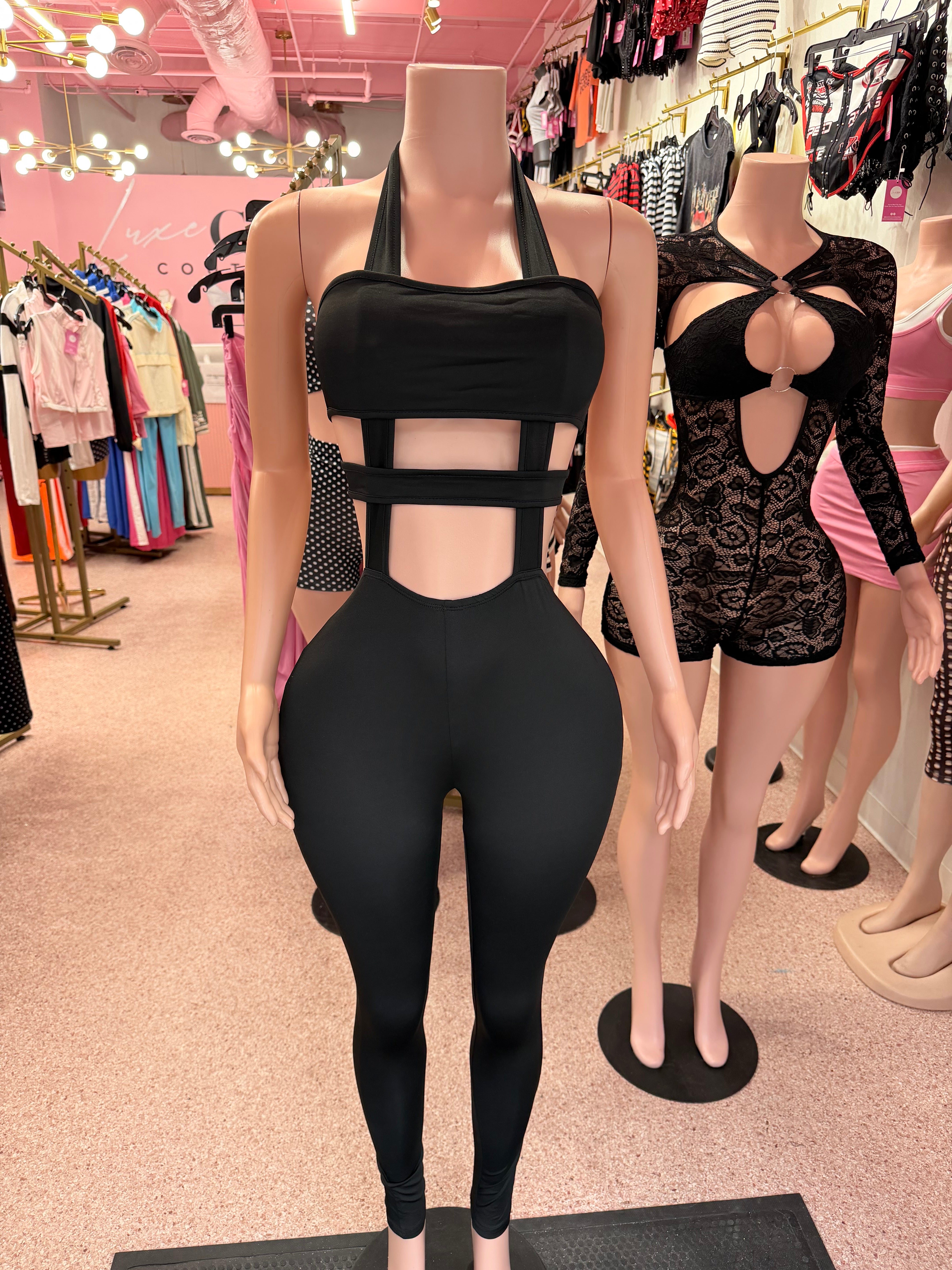 Strapped In Sin Jumpsuit – Black 🖤
