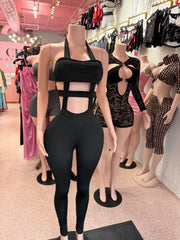 Strapped In Sin Jumpsuit – Black 🖤