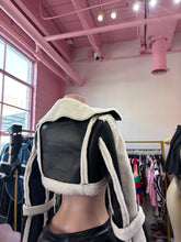 Frostbite Moto Crop Jacket – Black/Cream