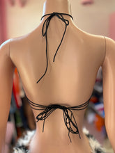 PU Rebel Saint Spiked Cross Halter Top- Black