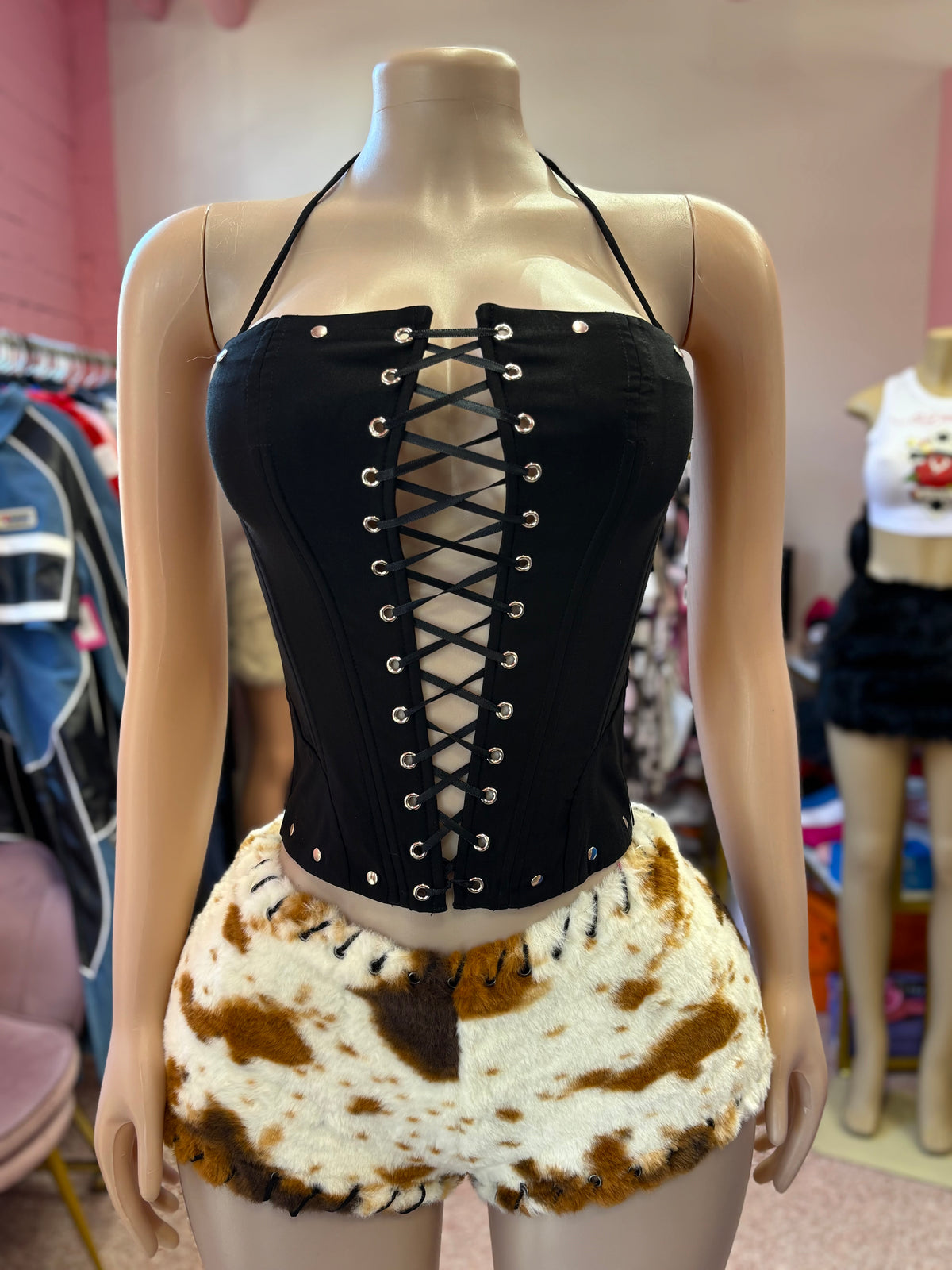 Bound To Impress Bustier Corset Top- Black