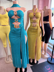 Jasmine Dreams Maxi Dress- Mustard/Olive Yellow