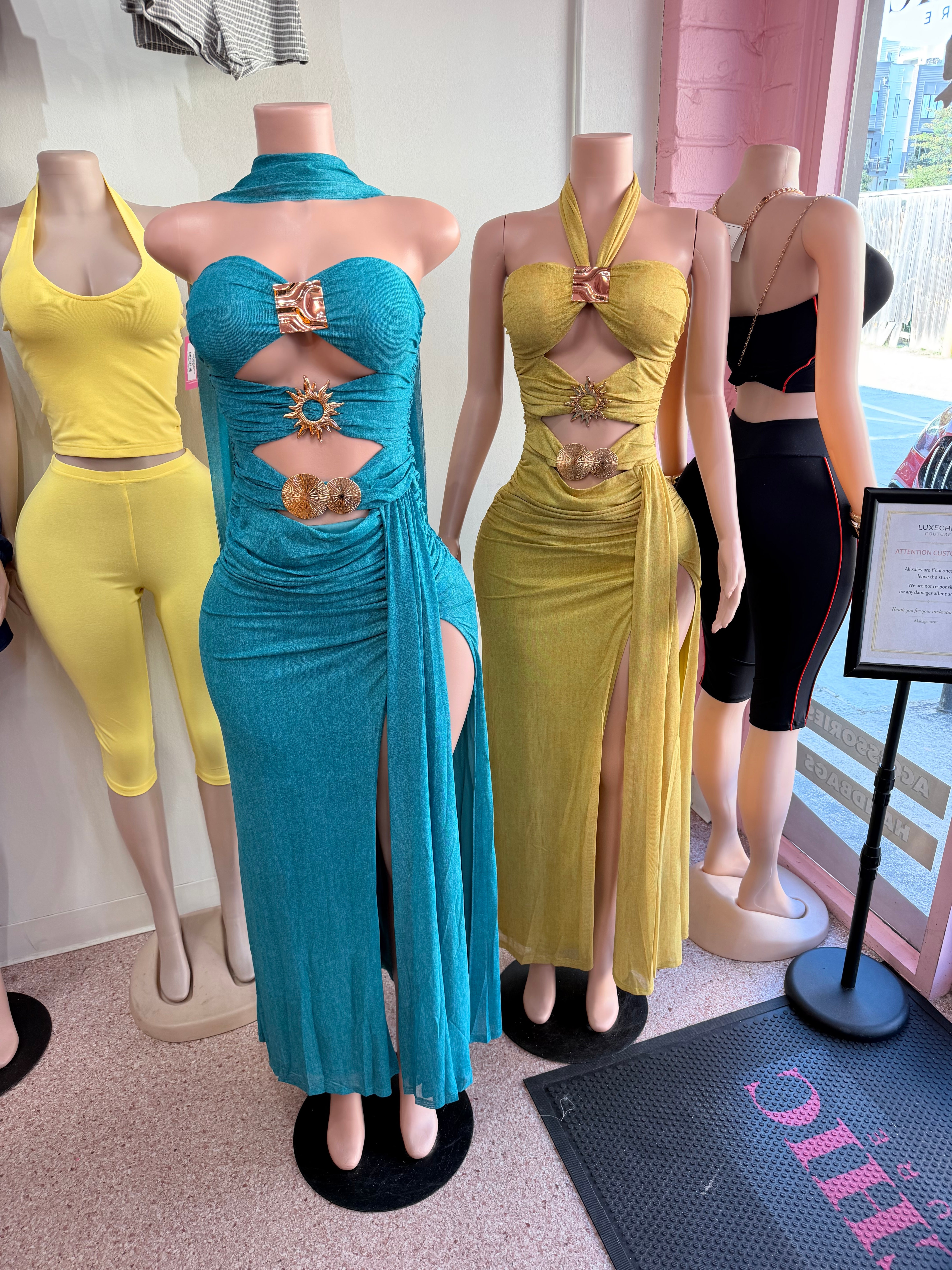 Jasmine Dreams Maxi Dress- Mustard/Olive Yellow