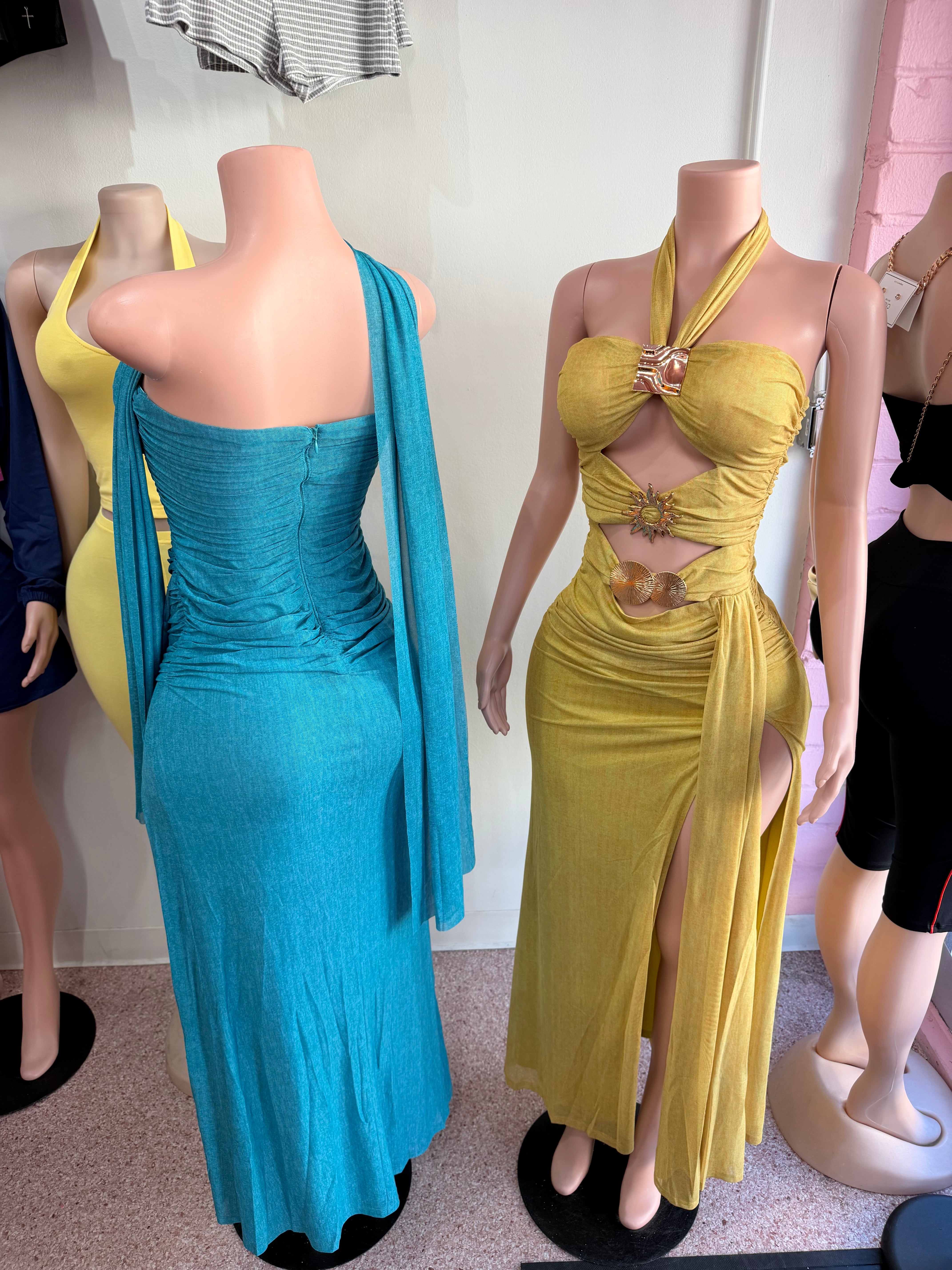 Jasmine Dreams Maxi Dress- Mustard/Olive Yellow