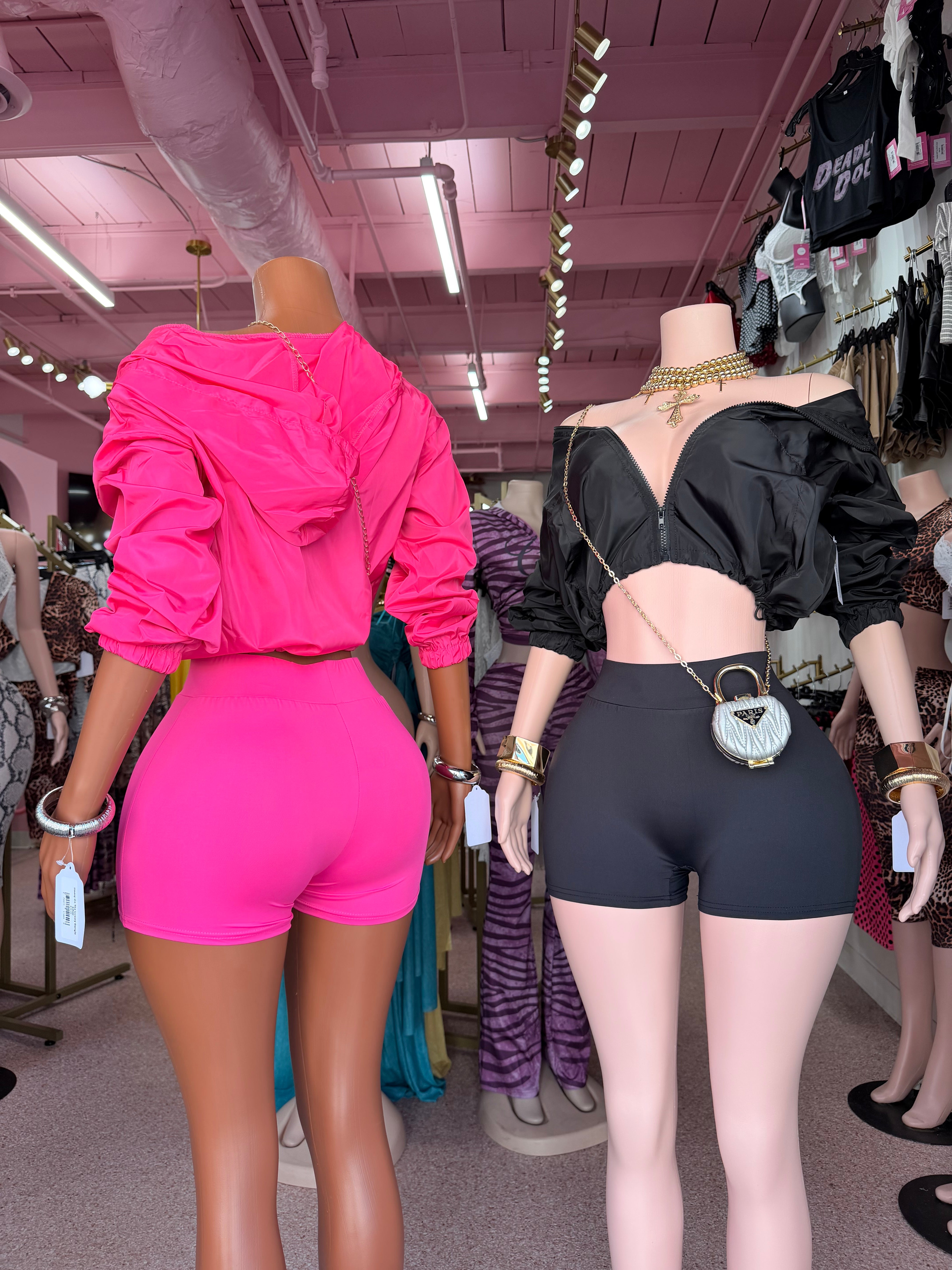 Catch Me Outside Windbreaker Short Set