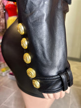 (Pre-Order 5-7 days then ship)Chic European Style Double-Breasted Cropped Leather Jacket