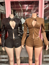 PU Executive Edge Moto Jacket & Short Set