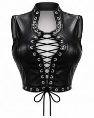 Bad Decisions Lace-Up Top – Black