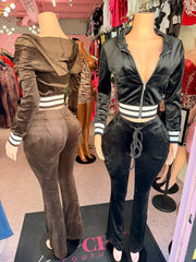 Too Pretty To Lounge Velour Set
