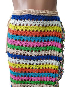 Essential Vacay Coverup Wrap Skirt- Multi
