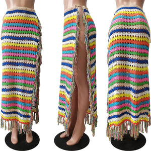 Essential Vacay Coverup Wrap Skirt- Multi