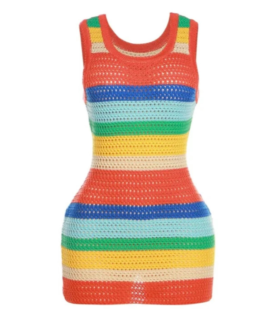 Starburst Knitted Dress- Multi
