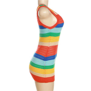 Starburst Knitted Dress- Multi