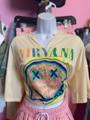 Nirvana Graphic Top- Apricot