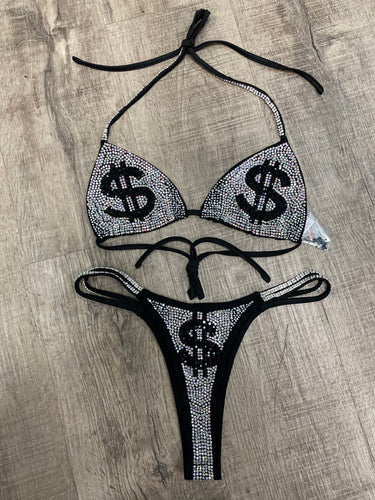 Money Making Bikini Swim Set- Black