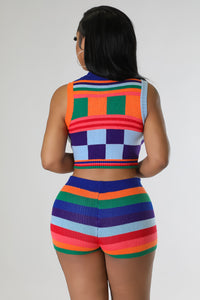 *Restocked* Your Temptation Knitted Shorts Set- Multi