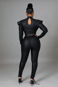 Lavish Girl Pant Set- Black