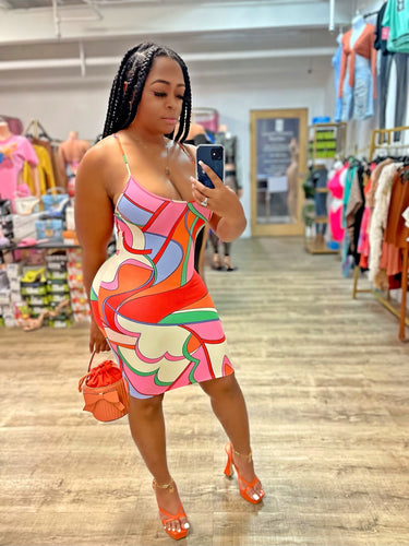 In The Mix Cami Dress- Multi