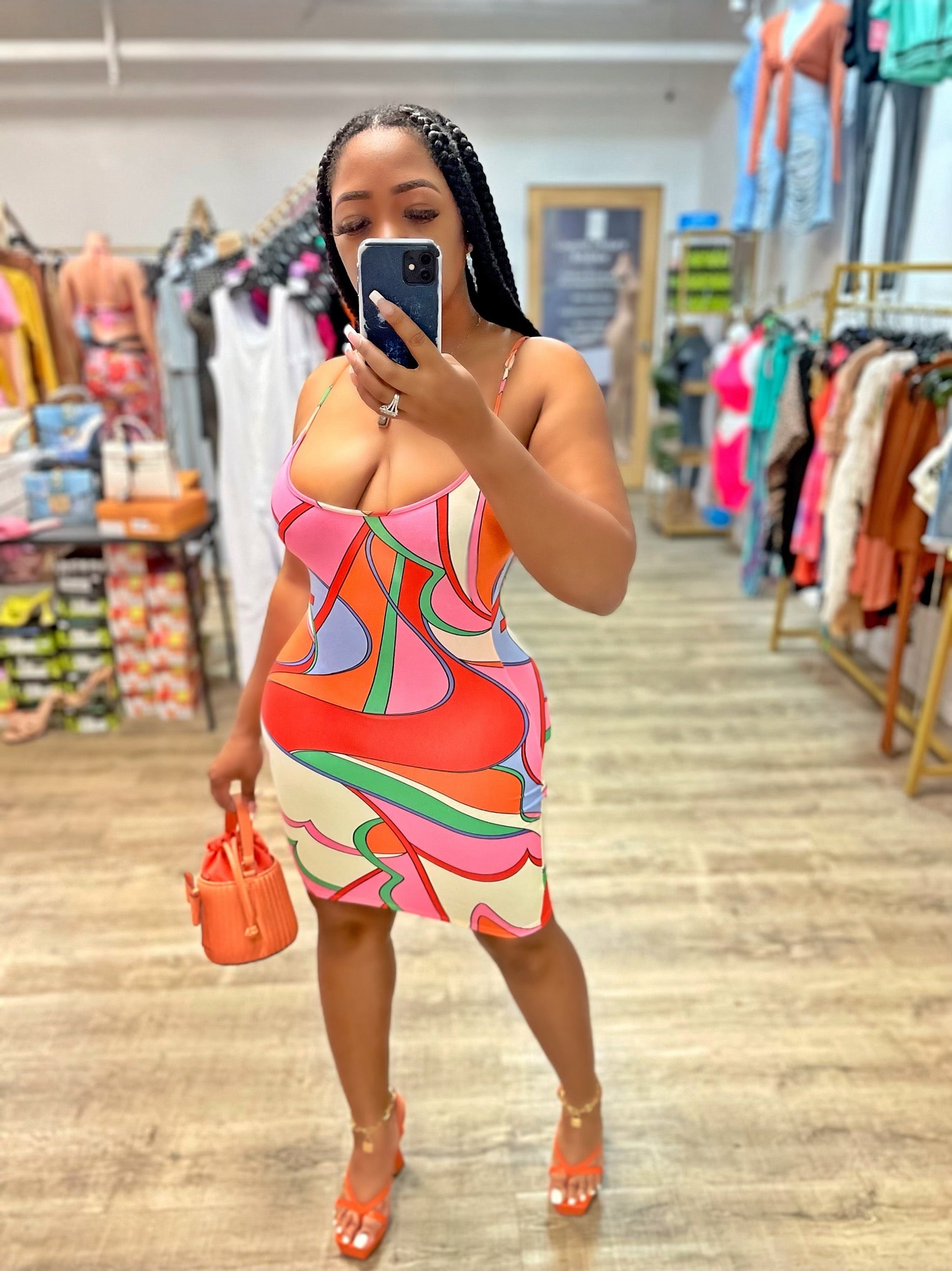In The Mix Cami Dress- Multi