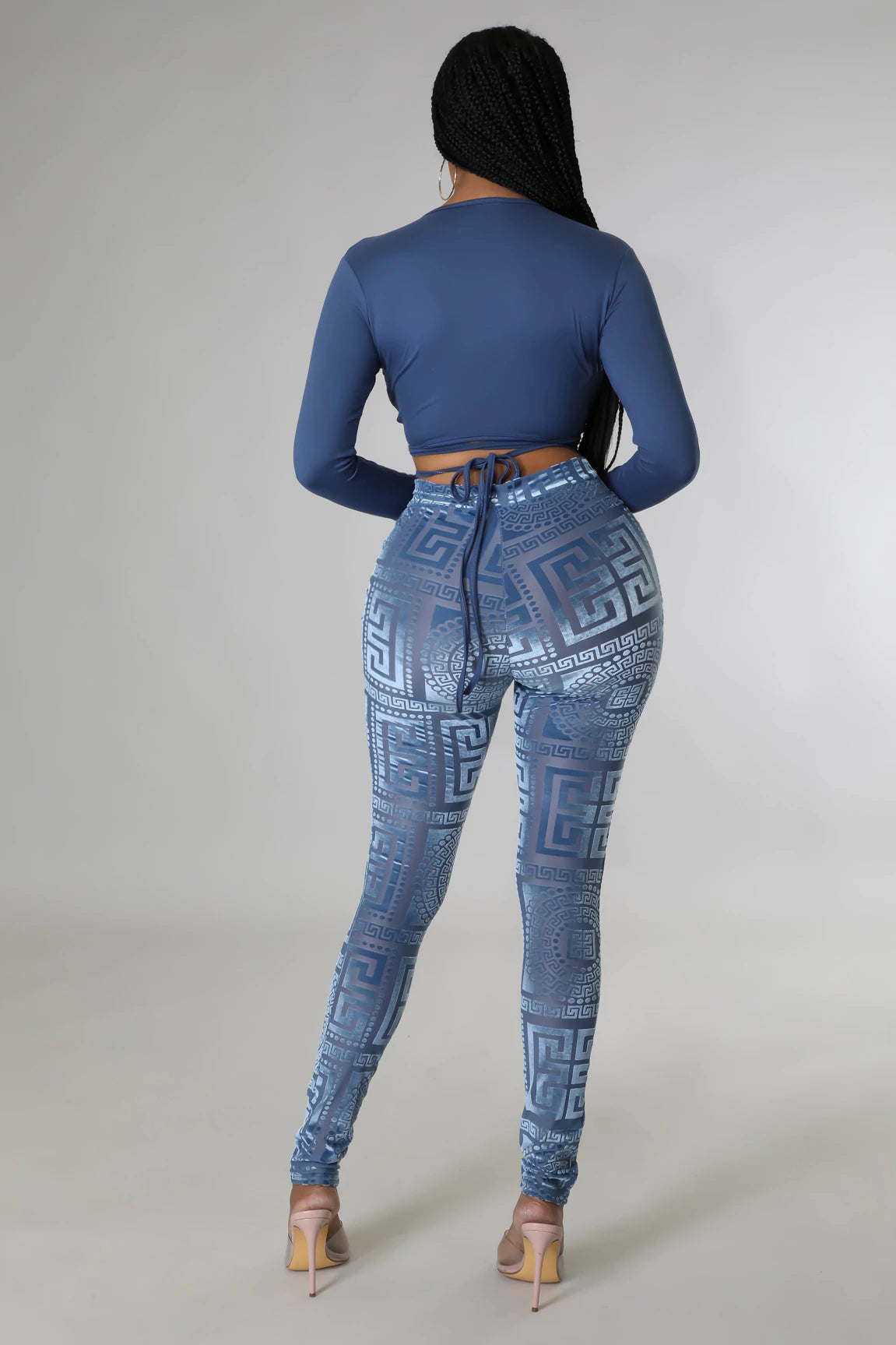Sheer With Me Legging Set- Blue