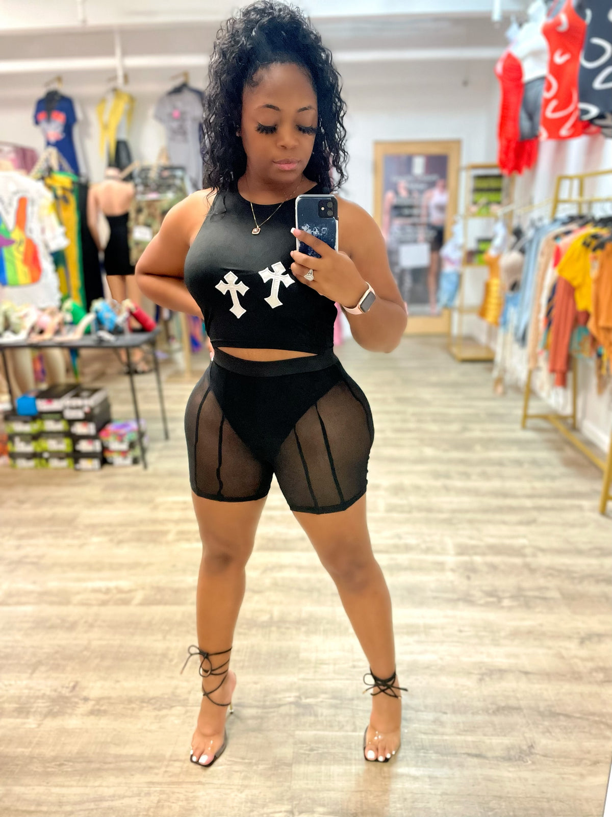 Crossing Road Legging Set- Black
