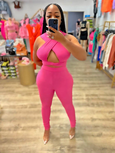 Spring Love Legging Set- Fuschia