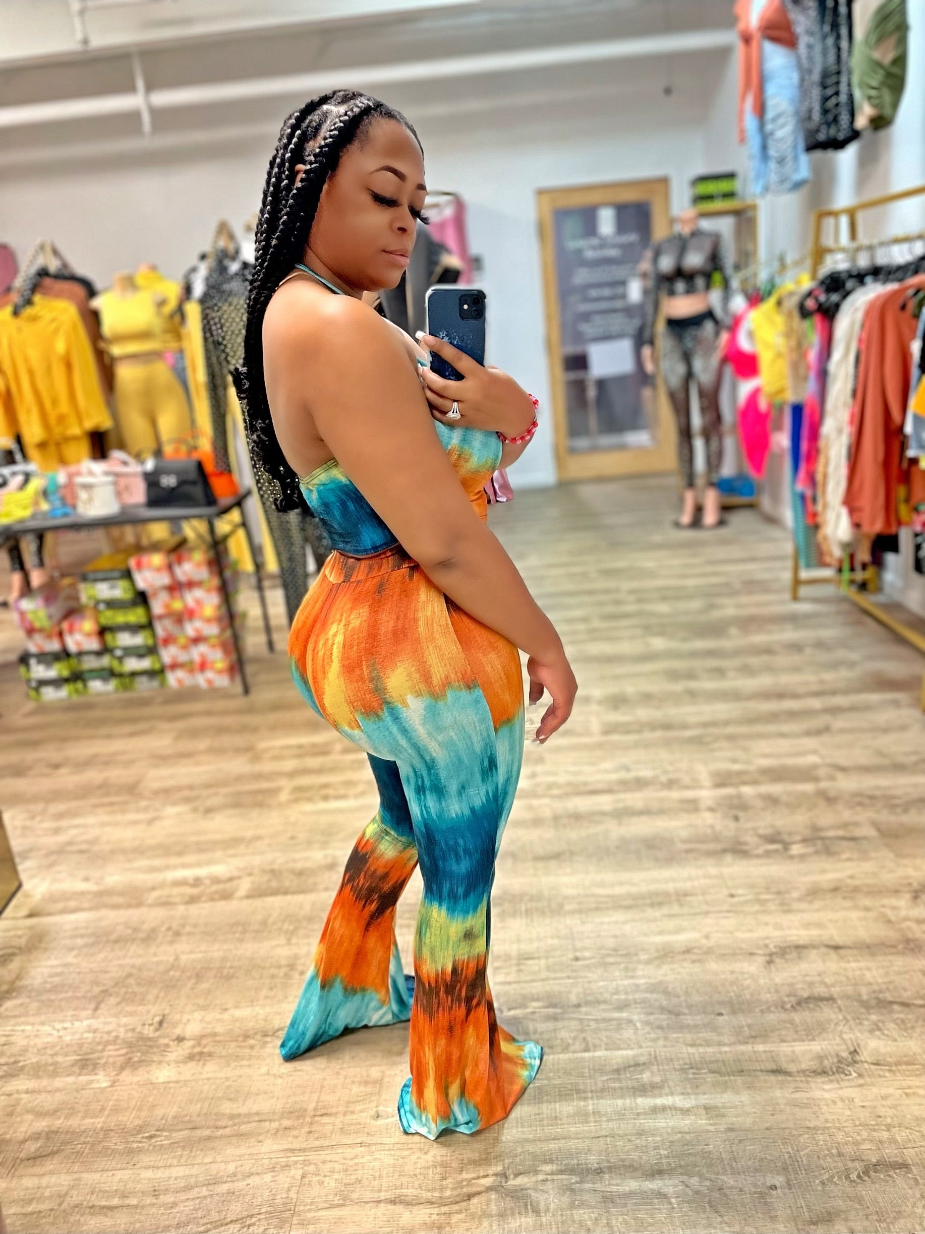 True Story Tie Dye Pant Set- Multi
