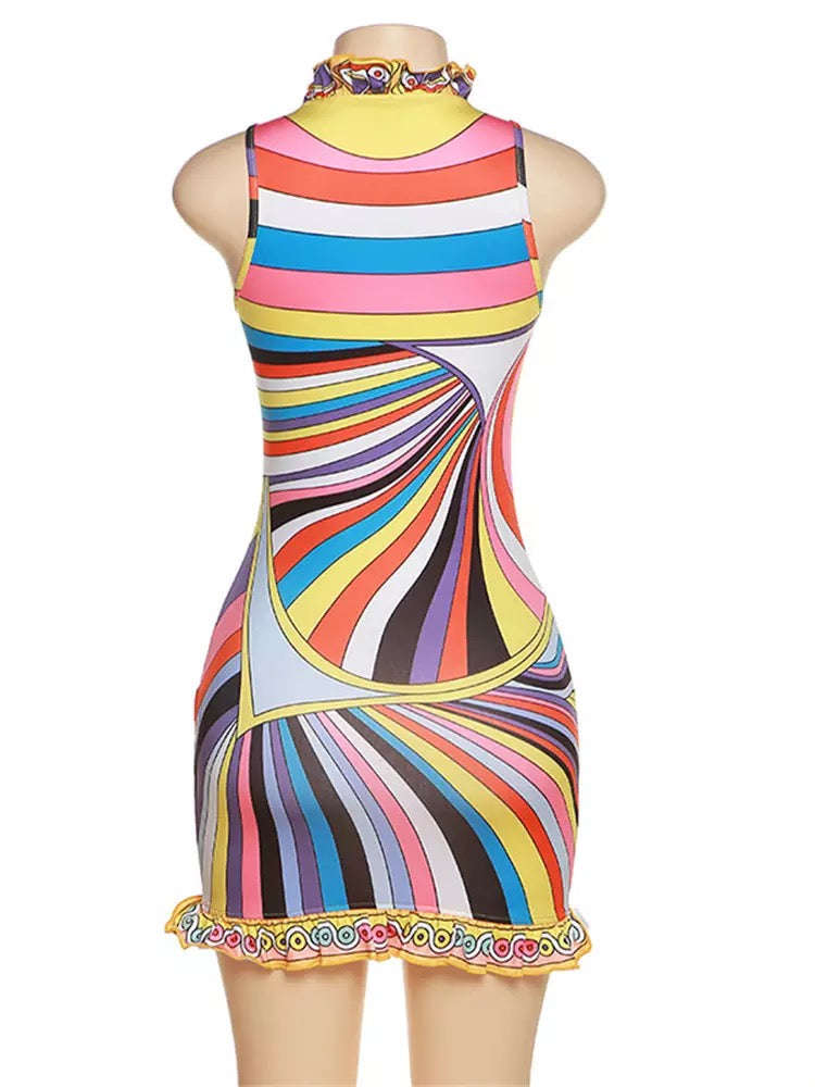 *Pre-Order* Mini Stripes Dress- Multi