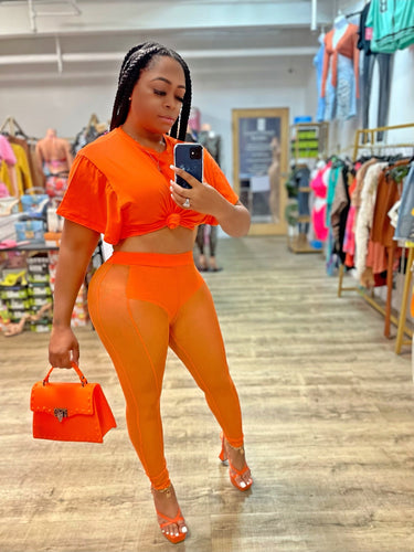*Restock* Got What You Need Pant Set- Orange