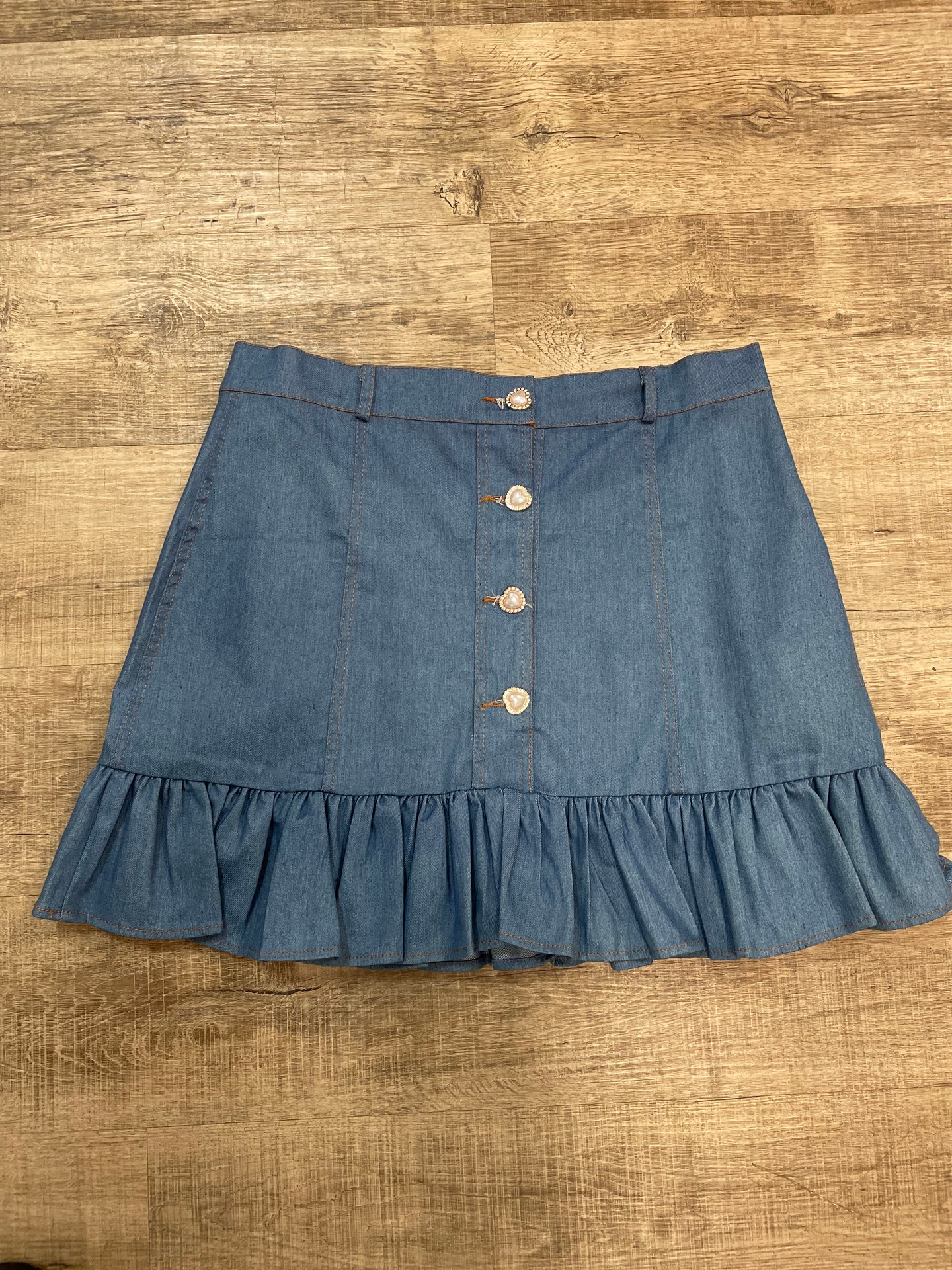 Ms. Cutie Skirt Set- Denim (Skirt Only)