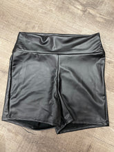 Not Enough Faux Leather Shorts- Black