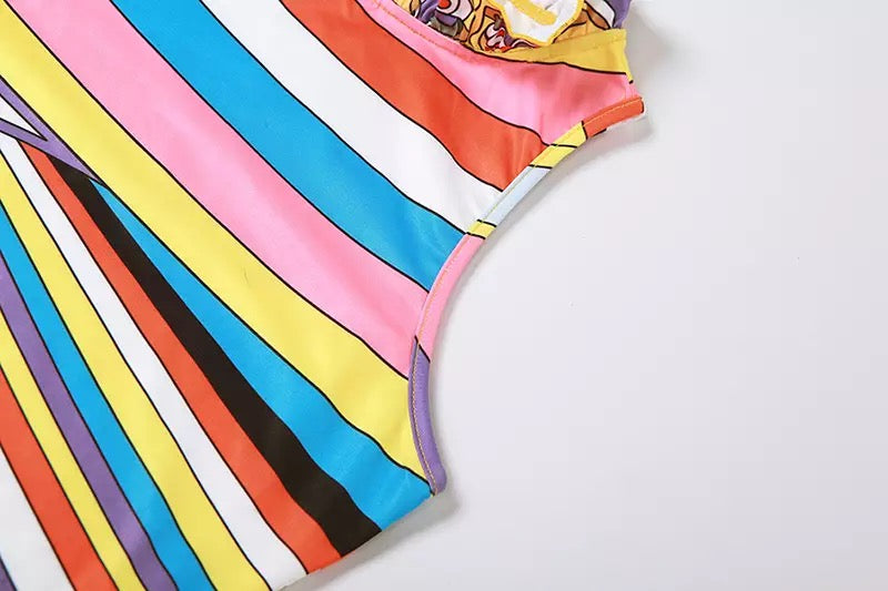 *Pre-Order* Mini Stripes Dress- Multi
