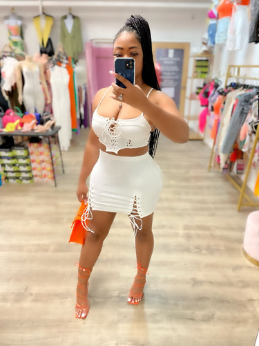 Don’t Hesitate Skirt Set- White