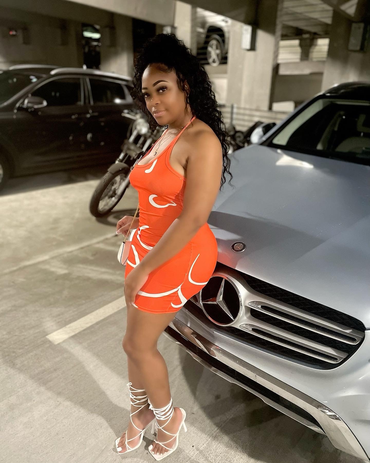 Marci Halter Mini Dress- Orange