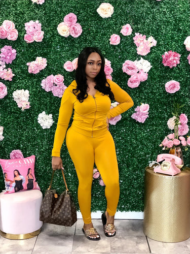 Pretty Luxechic Tracksuit- Mustard